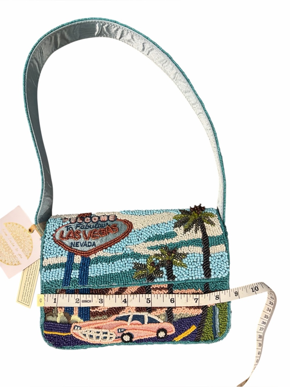 NWT: *Viral* Welcome to Las Vegas Beaded Bag π΄ From India to You π΄ - Picture 5 of 9